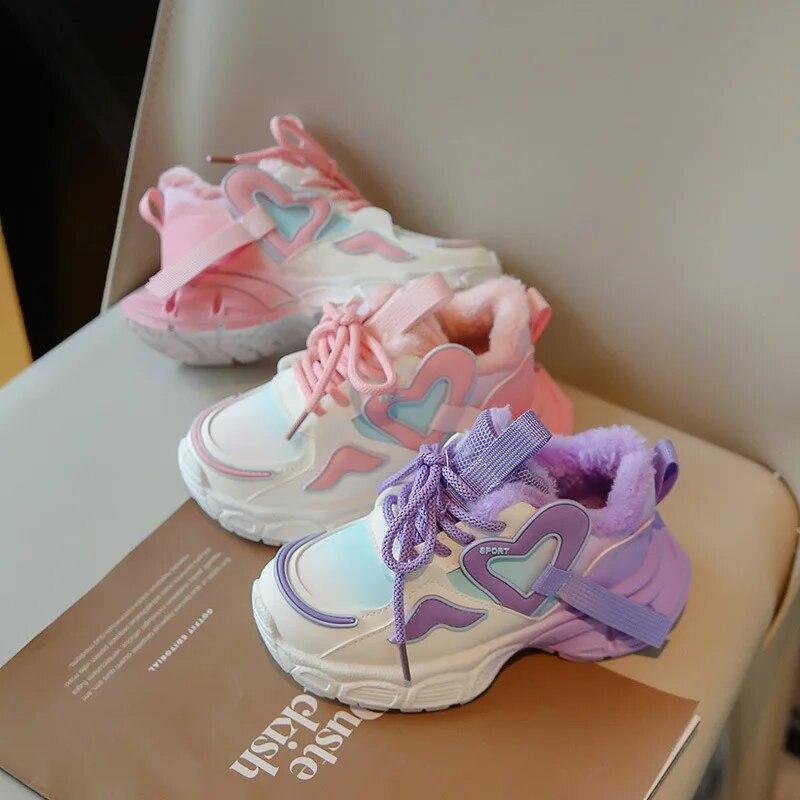 

Children s Sneaker Kids Sports Shoes Girls Soft Soles Winter Leather Shoes PU Leisure Soft-soled Boys Sneakers Baby Girl Shoes