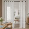 Spitzenvorhänge, Verdickte hochdichte transparente Vorhänge mit Blumenmuster, Wellenförmige Spitzen-Tüllvorhänge für Wohnzimmer, Schlafzimmer, Balkon, Weiches Licht