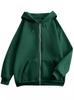 Veste à capuche zippée chaude décontractée pour femme, style européen et américain, 2024