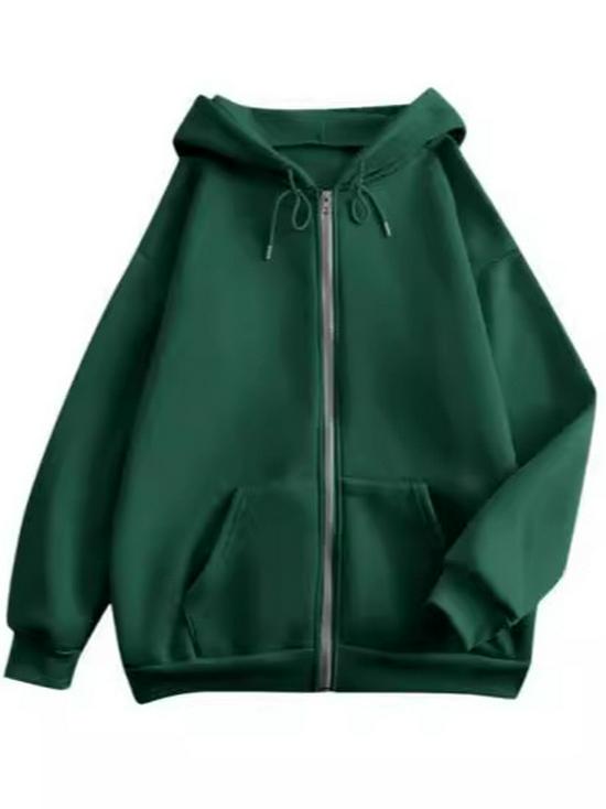 Veste à capuche zippée chaude décontractée pour femme, style européen et américain, 2024