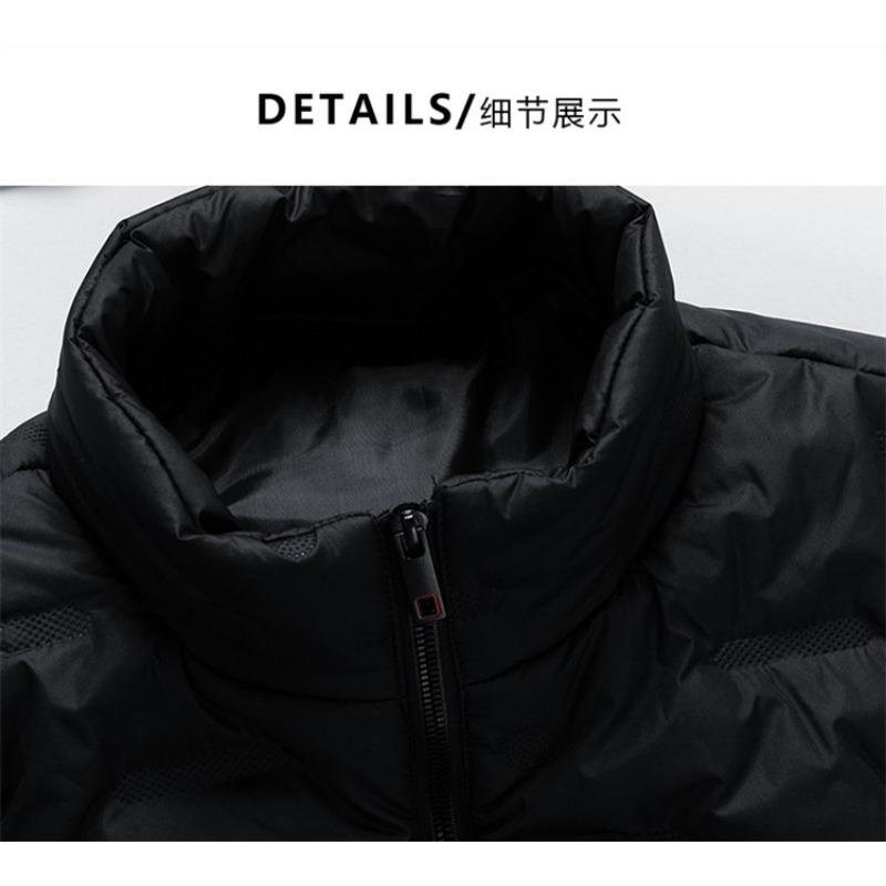 Men S Stand Collar Thick Padded Vest Loose Plus Size Casual Winter