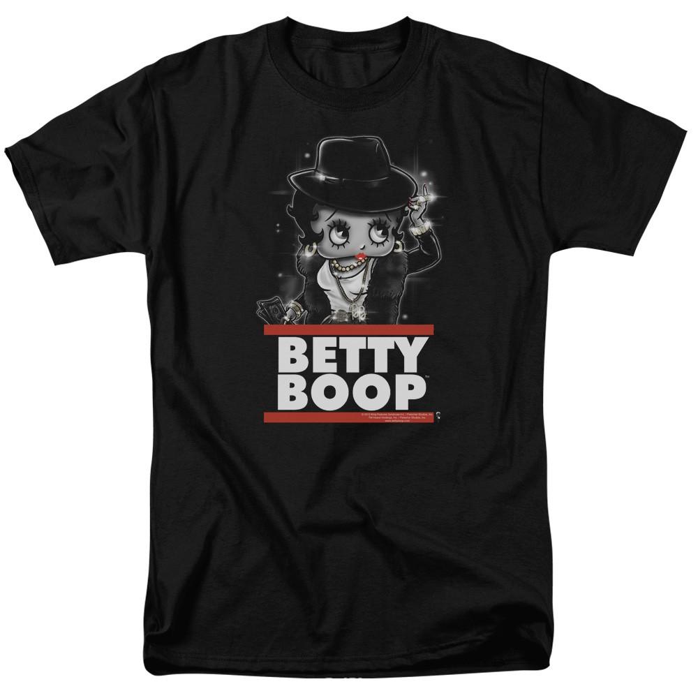 Betty Boop - Bling Bling Boop - Adult Unisex Short Sleeve T-Shirt - Black S