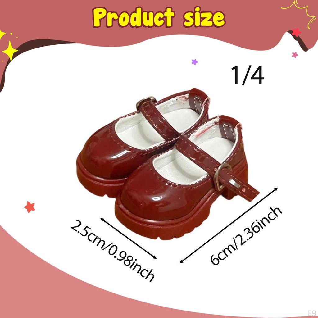 1 Pair of High Heels for Dolls, Chunky Shoes, Miniature PVC Fashion Accessories, Suitable