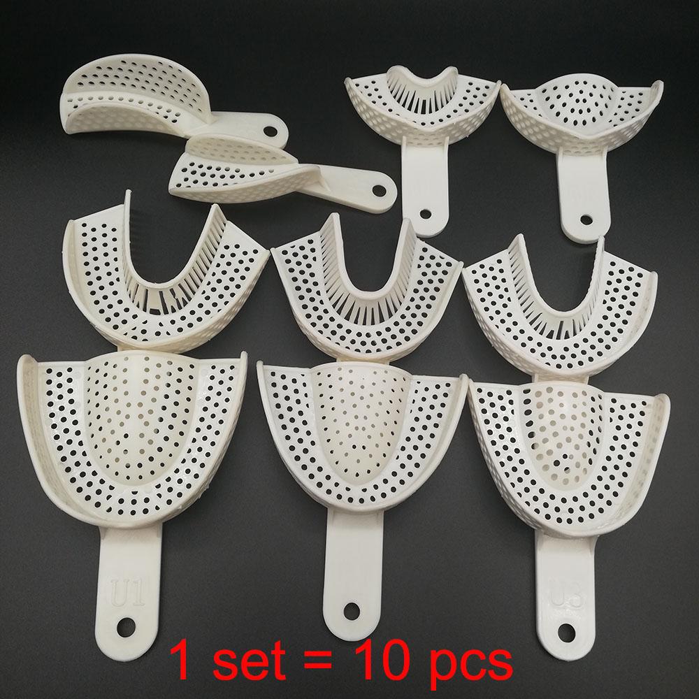 Dental Impression Plastic Trays Without Mesh Tray Teeth Holder Dentist Tools Lab Material