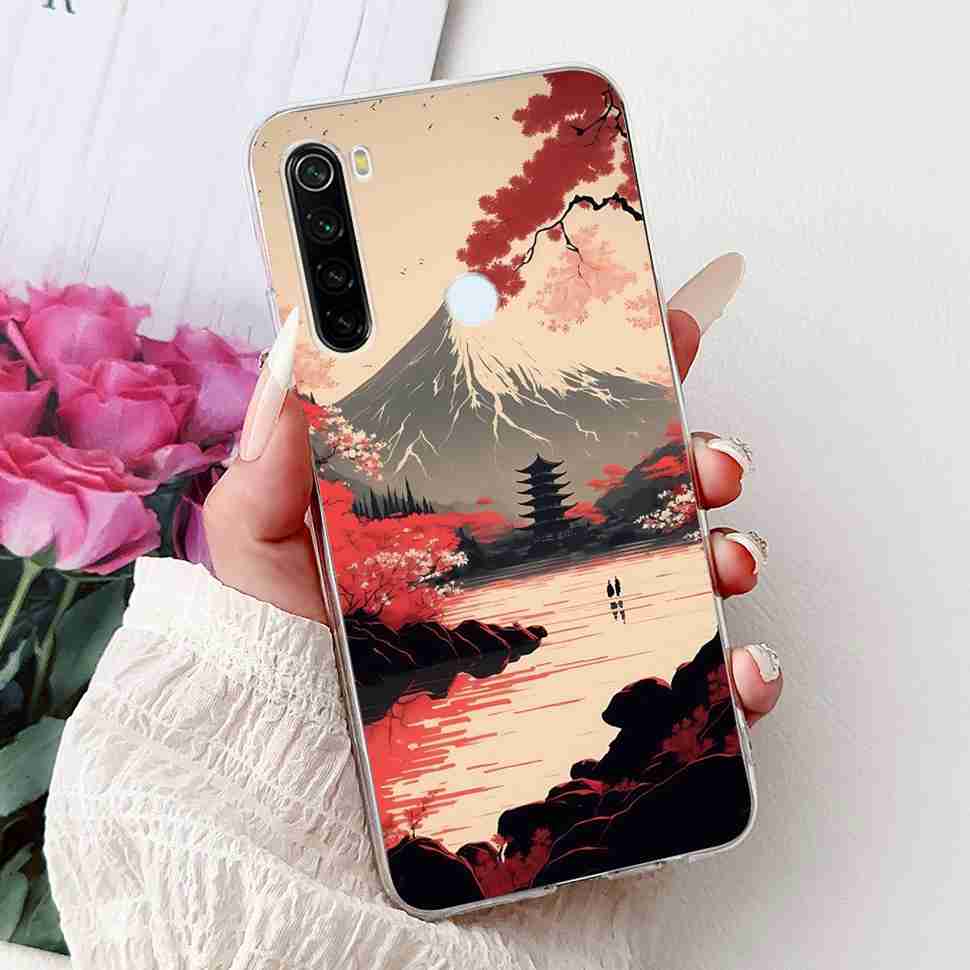For Xiaomi Redmi Note 8 Case Vintage Dragon Luxury Flower Soft Silicone TPU Cover For Redmi Note8 Note 8T Phone Cases Shockproof