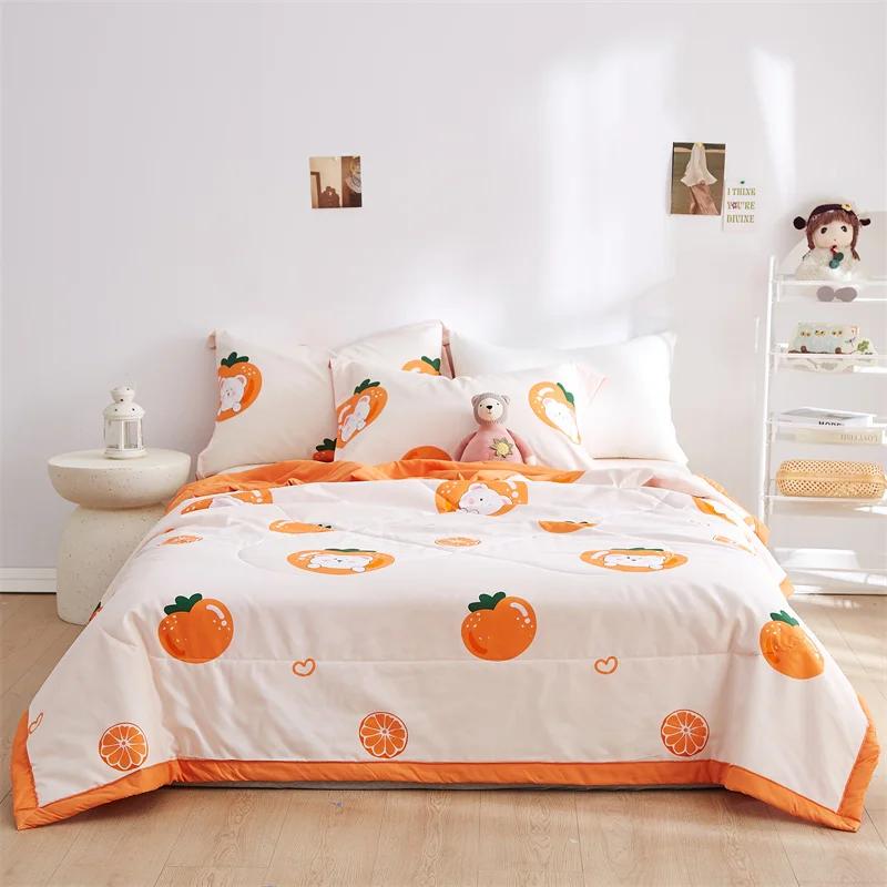 

Air Condition Thin Blanket Summer Quilt Cotton Fluffy Plaid Bed Blanket Comfortable Lightweight Comforter 110x150cm 43x59inch