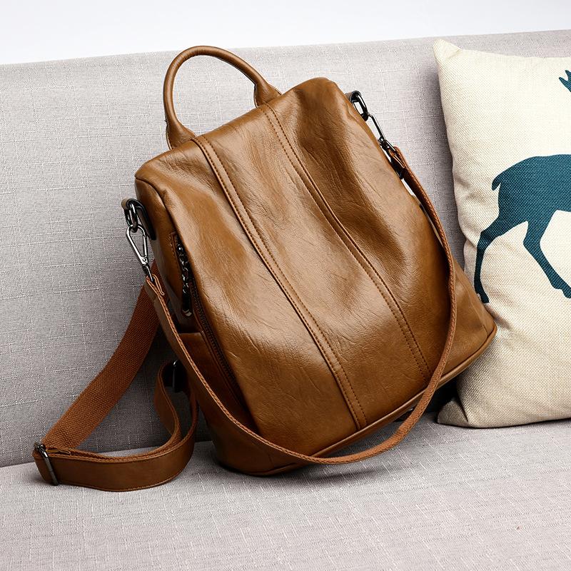 Rucsac nou la modă versiune coreeană la modă versatil fashion multifuncțional simplu antifurt călătorie piele moale