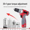 TUOHE 12V Cordless Electric Screwdriver Drill Kit CN Plug (adapter Included)