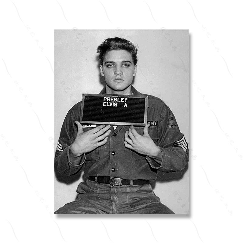 

Mugshot Знаменитість Плакат Стіна Ліжко Житловий декор Мінімалістичний Чорно-Біла Художня фотографія Фото Декор кімнати Картина 40x60cm No Framed