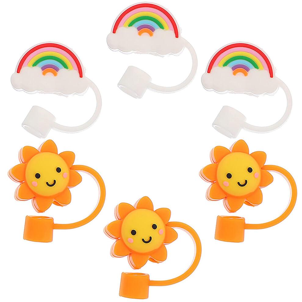 6pcs Straw Dust Plug Portable Child Straw Hat Cover