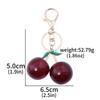 Xiyin Strass Emaille Frucht Schlüsselanhänger - Zitrone, Kirsche, Erdbeere Taschenanhänger Geschenk