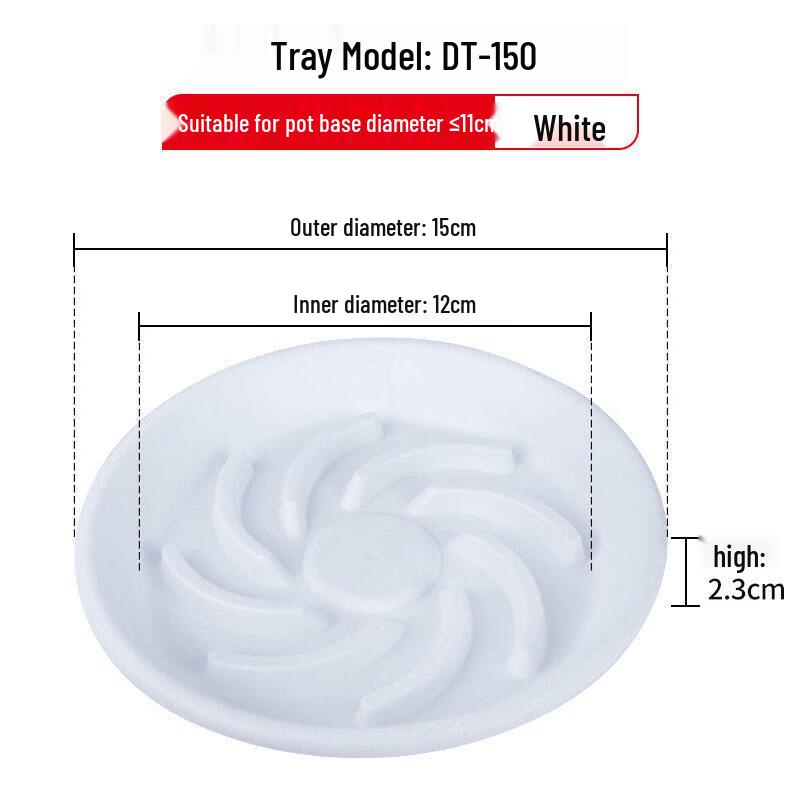 Thickened Plastic Round Flower Pot with Tray