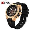 Oufanni Men's Quartz Watch - Fashionable, Waterproof, Luminous, Trendy Sports Design with Calendar & Small Seconds Hand