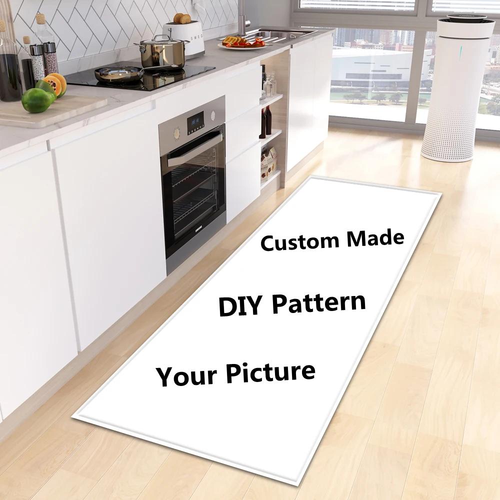 Entrance Doormat Kitchen Carpet Bedroom Floor Balcony Decoration Long Rug Custom Made Home Bath Door Hallway Anti-Slip Foot Mat