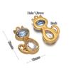 4Pcs Stainless Steel Zircon Animal Cute Cat Charms for DIY Jewelry Findings Necklace Kids Bracelet Girls Pendant Earrings Making