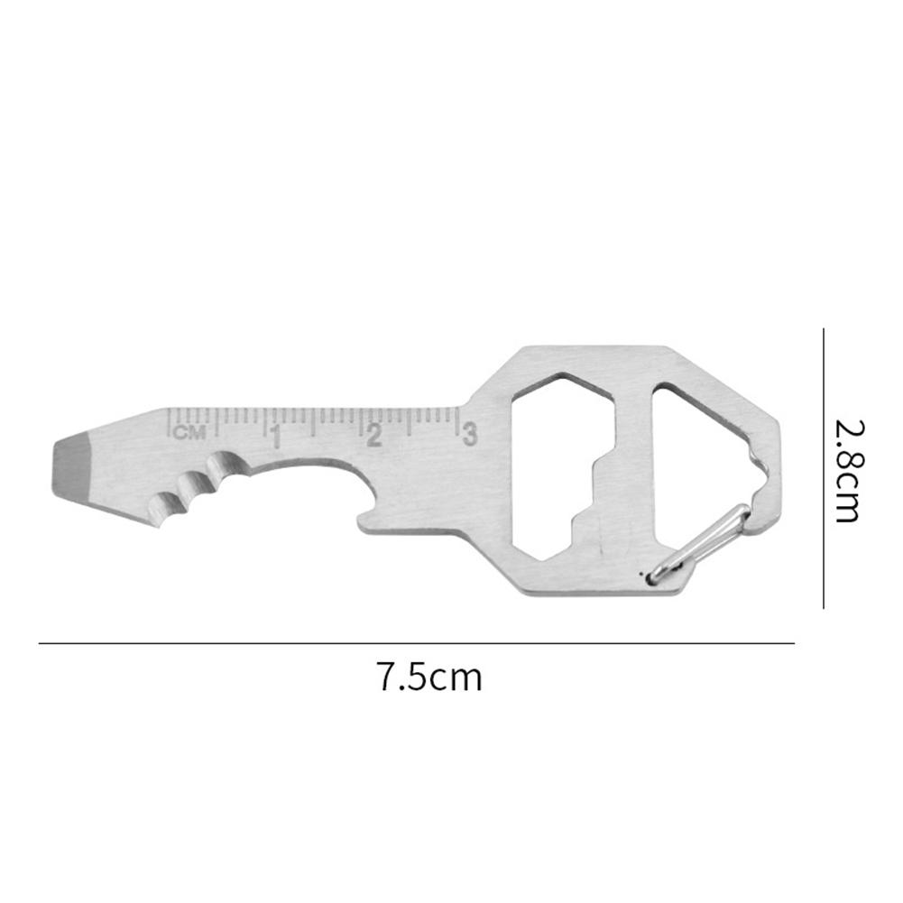 Multifunctional Pocket EDC Multi Tool Keychain Bottle Opener Hexagon Wrench Measuring Ruler Outdoor Survival Gear Gadget