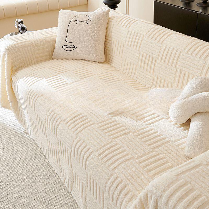 

Диван, полностью покрытый, универсальный чехол на четыре сезона, простая ткань для гостиной, плюшевый утолщенный диван, полотенце, пылезащитный чехол, ткань 180*130