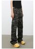 Nirben American Vibe Retro Camouflage Heren Wijde Werkjeans