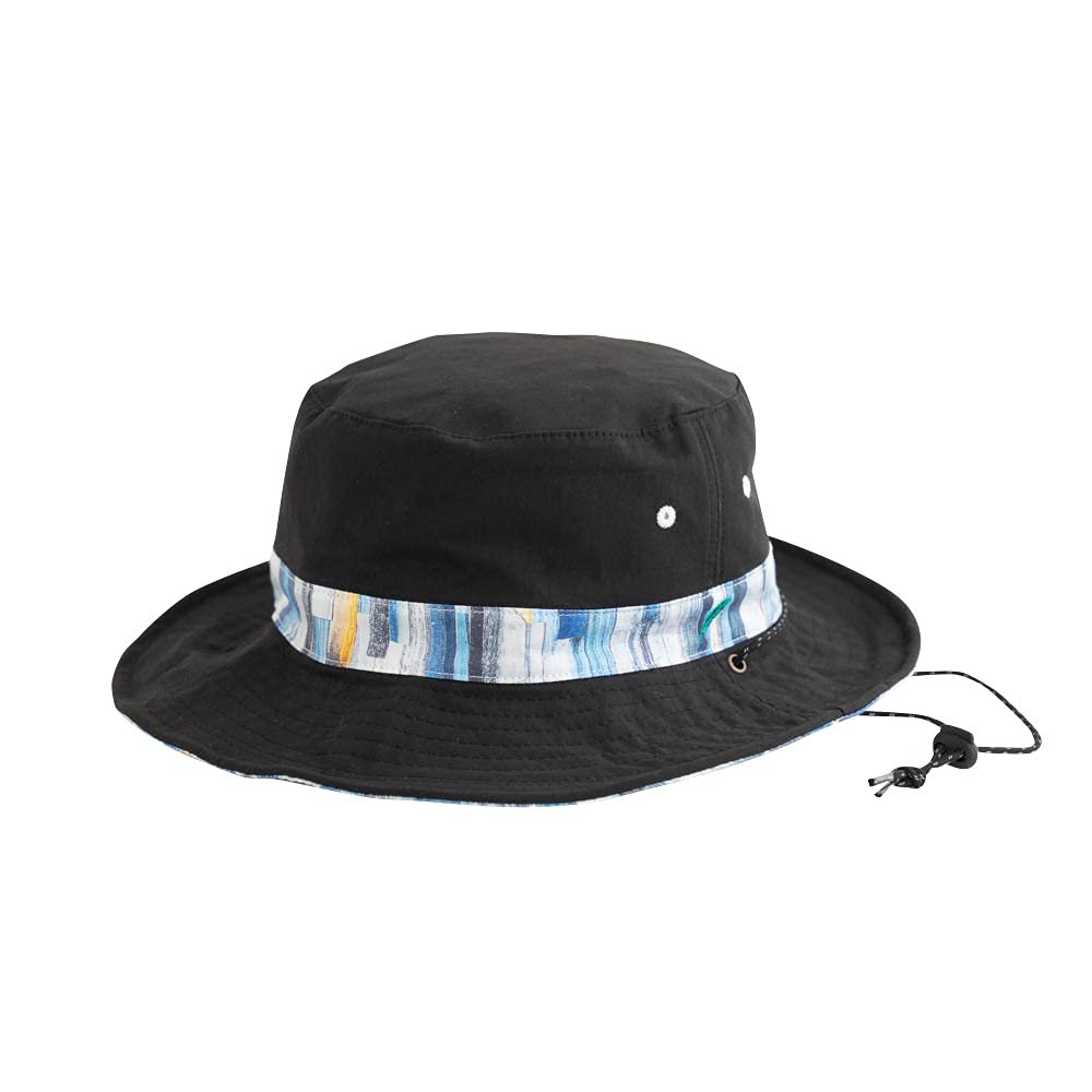 Nakota Wall Paper Rev HAT FREE Reversible Hat for Men and with Chin One Size Fits Most inches Black Women, Outdoor, Strap, (Head Circumference