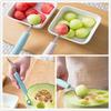 2 in1 Dual-kopf Edelstahl Tranchiermesser Obst Wassermelone Eis Baller Scoop Stacks Löffel Home Küche Zubehör