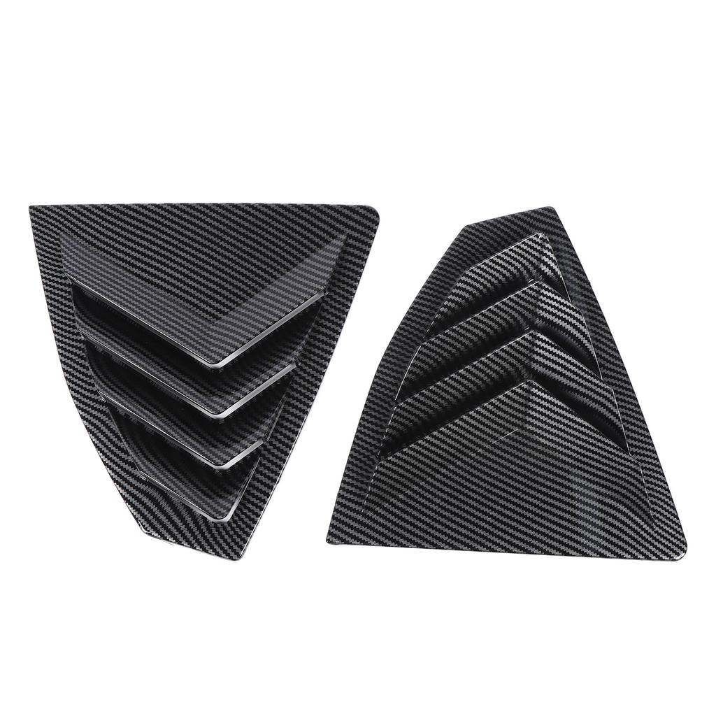 1 Pair Rear Side Window Louver Shutter Trim Cover Decor Carbon Fiber Style Impact Proof for WRX STI VB 2022 and Later