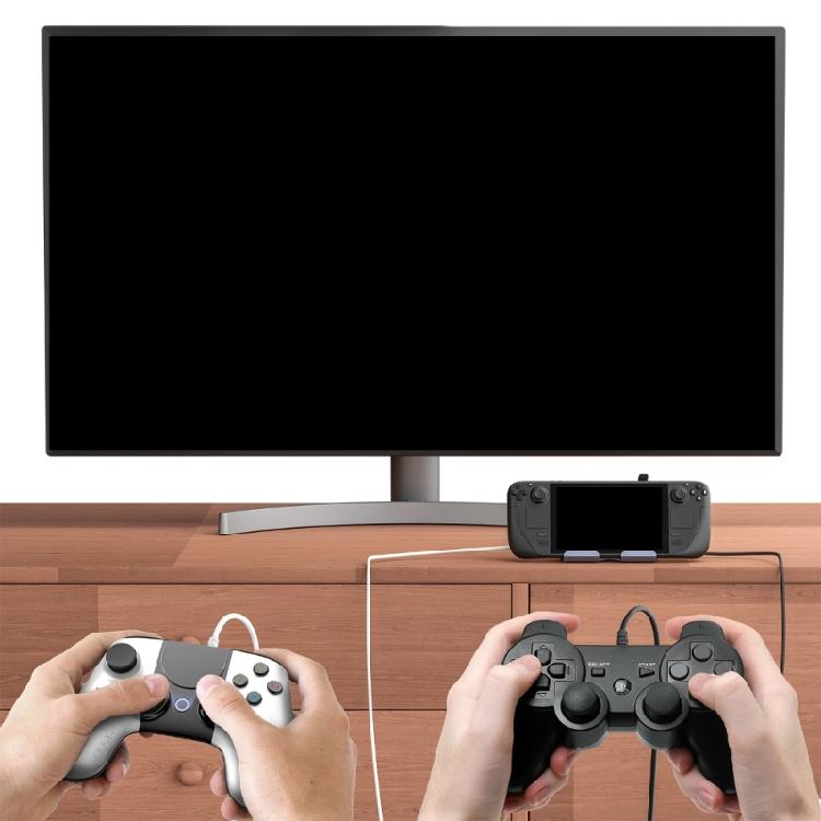 6 In 1 USB C Docking Station for SteamDeck and ROG Offering USB 4K HDMI2.0 and Fast Ethernet USB 3.0 Hubs