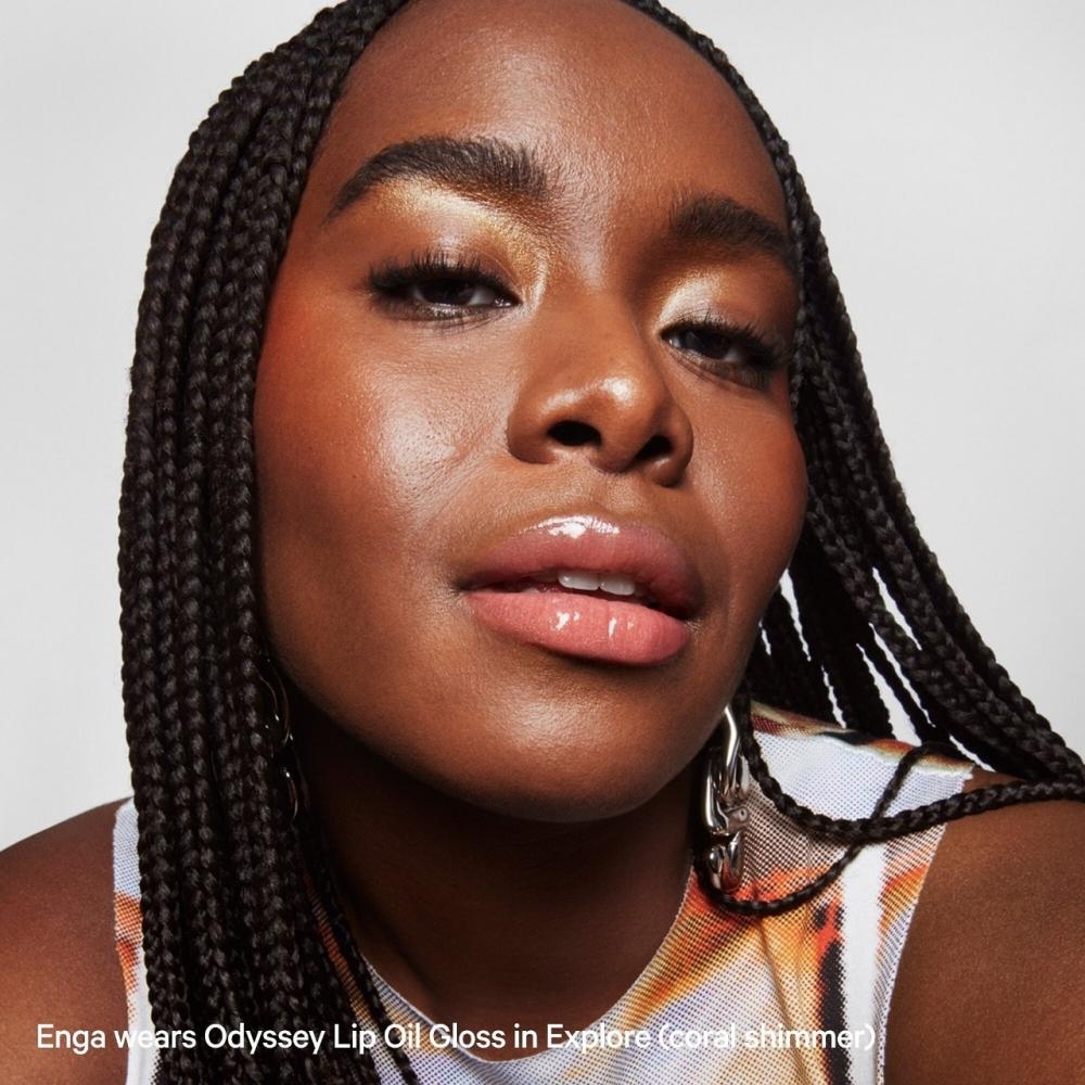 Milk Makeup Odyssey Feuchtigkeitsspendender Nicht Klebriger Lip Oil Gloss 0.2 Unzen 6.5 ml Explore Coral Shimmer