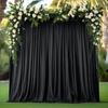 5x8/10 fot rynkefri hvit sateng bakgrunnsgardiner for bryllup, bursdagsfest, fotografering, bakgrunn, babyshowerdekorasjoner