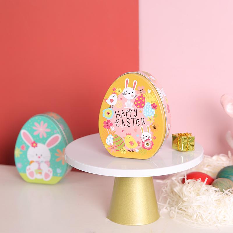 Easter Party Gift Box Bunny Egg Candy Box Tinplate Holiday Children's Gift Box Storage Box