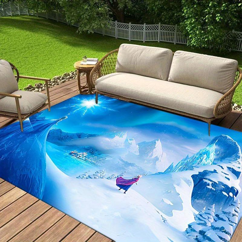 1pc Frozen Pattern Carpet Area Rug Non Slip Carpet Hand Washable Floor Mat Suitable For Living Room Bedroom Home Decor Room Decor