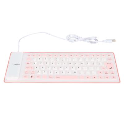 Clavier en silicone, conception entièrement scellée, léger, portable, silencieux, doux et confortable, filaire USB