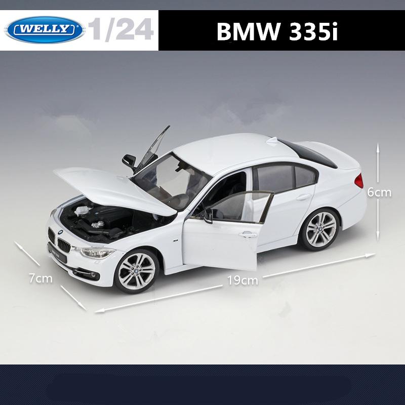 WELLY 1/24 BMW 335i Alloy Miniature Car Model Diecast Metal Scale Model Car Diecast Metal Static Collection Children Toy Car