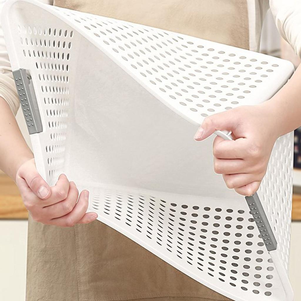 Storage Bin Plastic Basket Desktop Snack Toy Organizer Storage Box with Handle for Pantry Kitchen Bathroom Cabinet