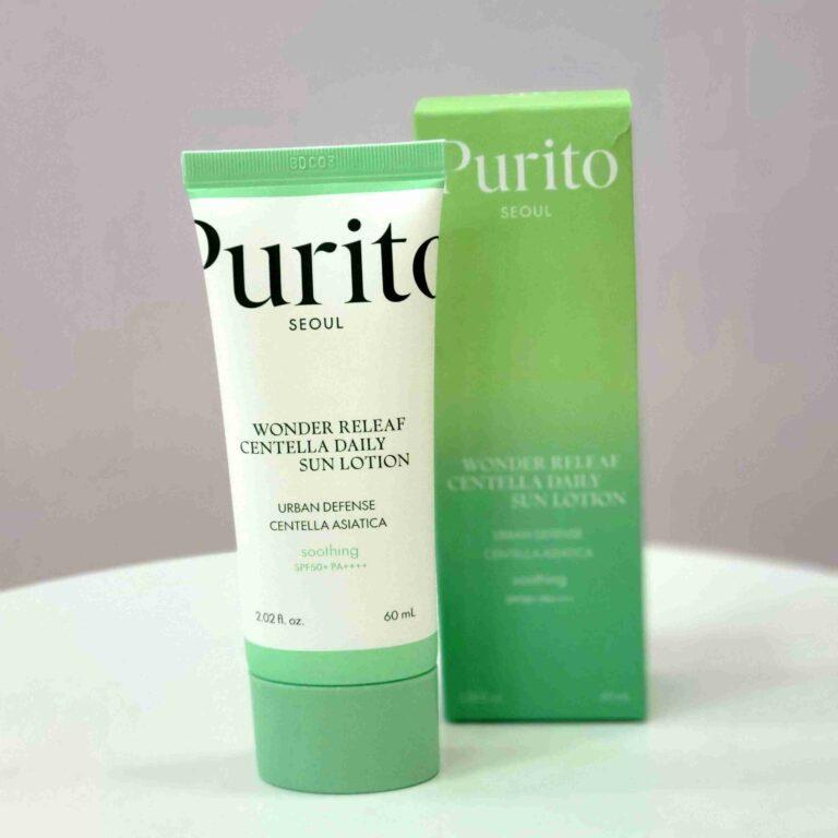 Purito Seoul Wonder Releaf Centella Daily Sun Lotion SPF50+ PA++++ 60ml/ Moisturizing, Korean Cosmetics, Kbeauty
