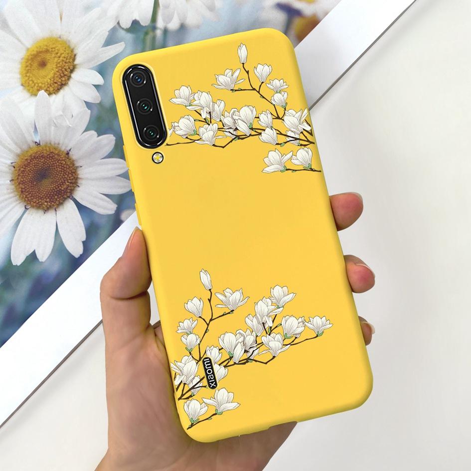 For Xiaomi Mi 9 Case Mi 9 Lite Back Cover Fashion Flower Slim Soft Silicone Funda On Xiaomi Mi 9 SE Mi9 Mi 9Lite Shockproof Capa