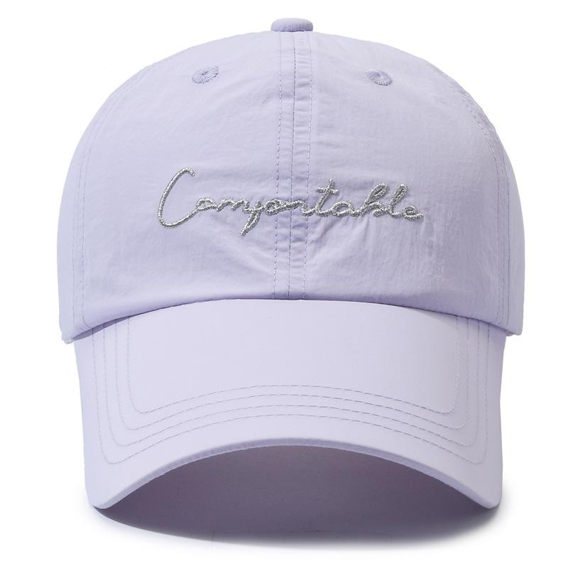 Spring Summer Thin Quick-Drying Candy Colored Baseball Cap Female Letter Sunshade Cap