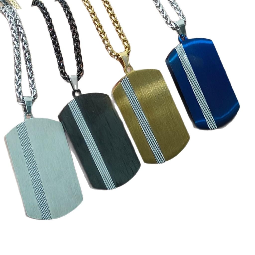 Titanium Steel Geometric Pendant Chain For Men Fashionable Casual Accessory