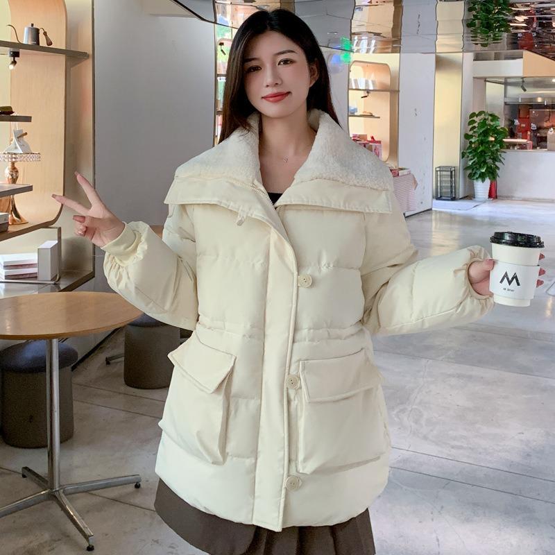 Sijiqing Thickened Padded Jacket Padded Jacket Women's Loose Down Cotton Student Bread Jacket Winter Jacket