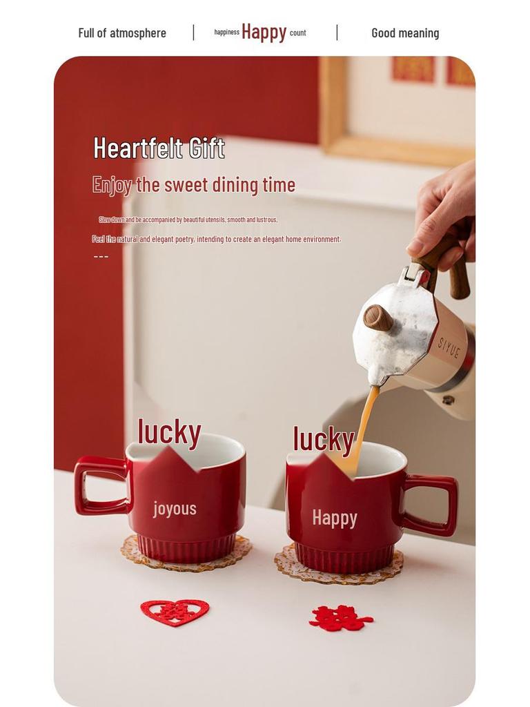 Newlywed Honeymoon Gift: Practical Wedding Coffee Cup Set & Ornament for Bride, Best Friend, or Engagement