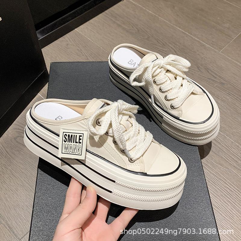 

Нишевые полуботинки на холщовой подошве, женские весенне-осенние, трендовые, 2025 новинка, универсальные повседневные спортивные туфли с закрытым носком 35