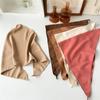 Solid Color Triangle Hair Scarf Retro Head Wrap Minimalist Hair Kerchief Chic Back Tie Headband For Outdoor Travel