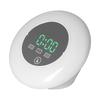 LED Digital Alarm Clock Mirror Clock Thermometer Clock 7 Color Electronic Clock for Bedroom Office