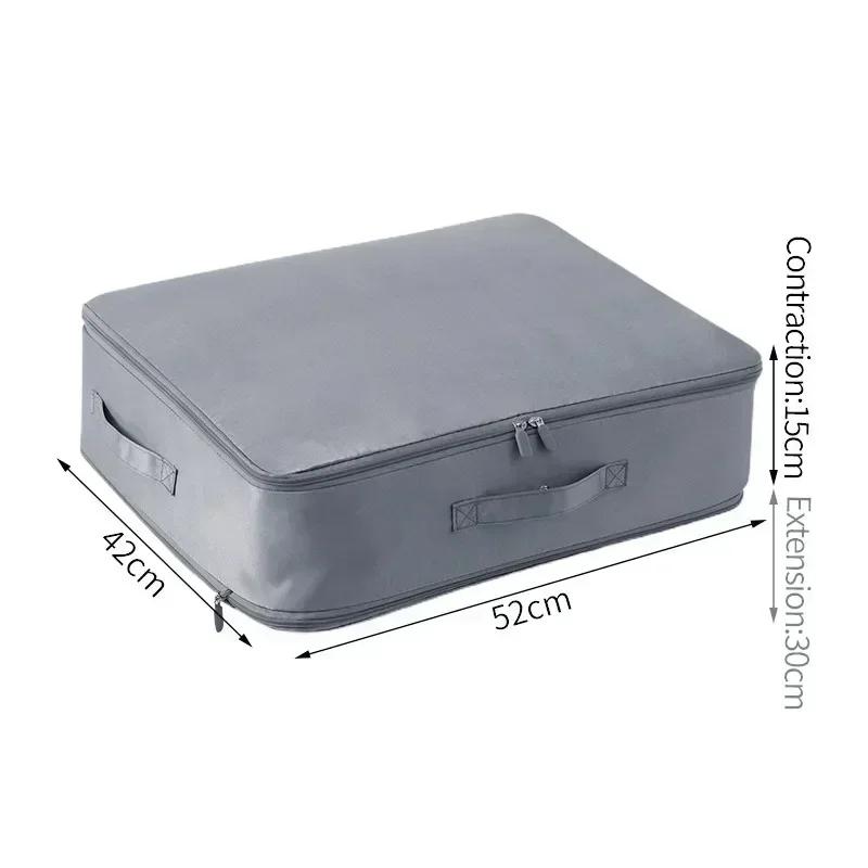 Kompressions-Bettdecken-Aufbewahrungstasche, Aufbewahrungsbeutel, extrem platzsparend, selbstkomprimierender Organizer, Schrank-Organizer mit großer Kapazität