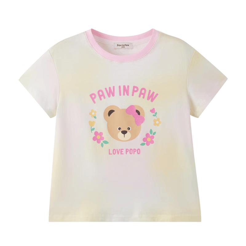 PawinPaw Girls  Cartoon Bear Short-Sleeve T-Shirt 110