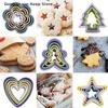 daily1Set Plastic Cake Mold Geometric Figure Biscuit Fondant Cupcake Multiple Shapes Cookie Cutter DIY Cake Cooking Tools