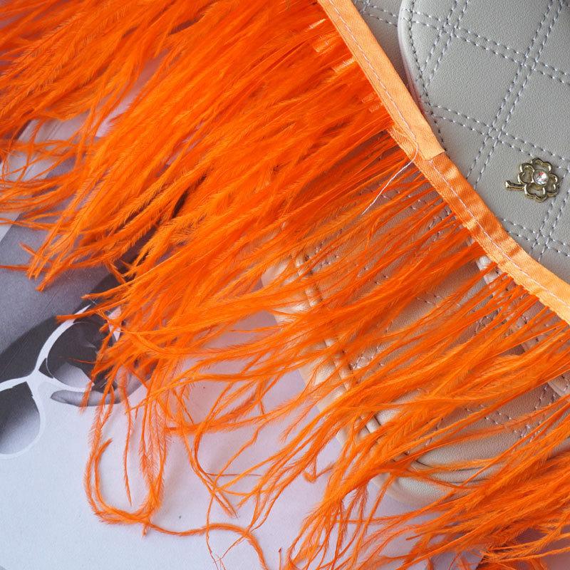Decorative Feather Cloth Strip 10-15Cm Ostrich Hair Cloth Edge Dress Cuffs Latin Dance Skirt Diy Clothing Accessories