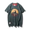 American Retro Short Sleeve T-Shirt Men's Pure Cotton Print Undershirt Trendy Trendy Bottoming Shirt Export Cattle Goods Cotton T-shirt