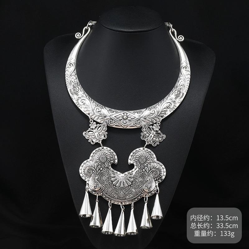 A few collars handmade features Dong Miao silver necklace retro dance performance Guizhou Miao accessories women