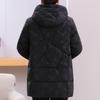 Abrigos de Talla Grande 4XL-8XL para Mujer de Mediana Edad Invierno Parkas Largas con Capucha Casual Gruesos Cálidos Prendas de Exterior Chaquetas de Mujer
