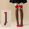 Women Over Knee Socks Christmas Diagonal Striped Christmas Thigh High Stockings Knee High Socks